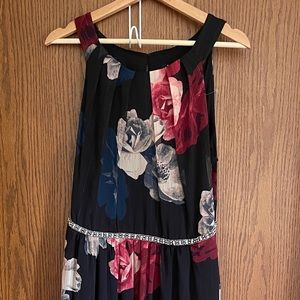SLNY Black Floral Maxi - Formal